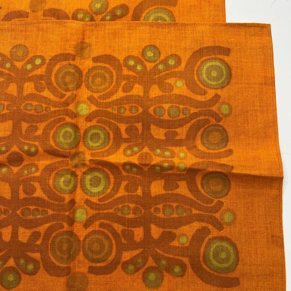 Vintage Scandinavian fabric set of 4 placemats Parabeli Pattern Saini Salonen